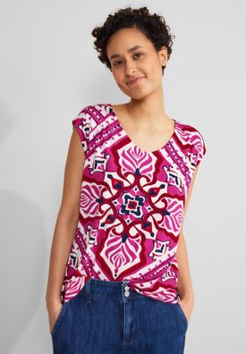 Street One Jersey Top mit Print in Magnolia Pink
