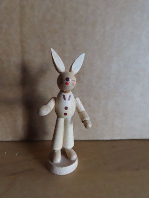 Figur Hase stehend aus Holz klein ca. 8,3 cm H.