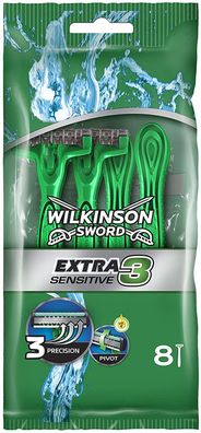 Wilkinson Extra 3 Pure Sensitive, 8 Stk. - Delikate Rasierklingen