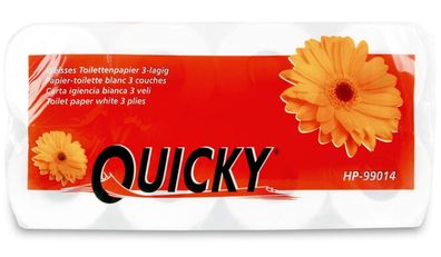 Quicky Toilettenpapier, 3-lagig, 250 Blatt