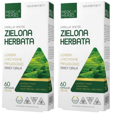 Grüner Tee Extrakt EGCG Grüntee 95% Polyphenole 520mg Medica Herbs 120 Kapseln