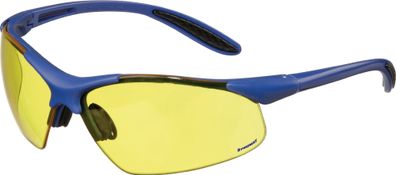 Schutzbrille Daylight Premium EN 166 Bügel dunkelblau, Scheibe gelb PC PROMAT