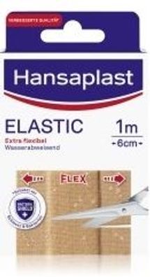 Hansaplast Elastisches Pflaster, 10 Stk. 1m x 6cm