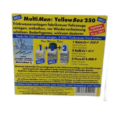 MultiMan YellowBox 250 Trinkwassertank Wohnmobil Boot Camping