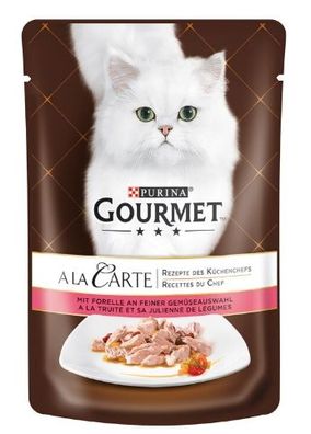 Purina Gourmet A la Carte Feuchtfutter für Katzen, Forelle 85g