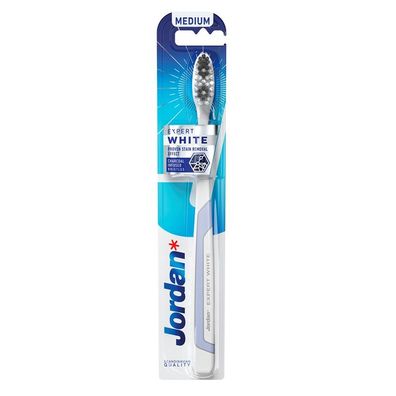 Jordan Premium Zahnbürste Weiß, Effektive Reinigung, Moderne Borstentechnologie