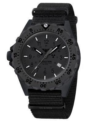 KHS Herren-Armbanduhr Shooter MKII XTAC Schwarz SH2XTF. NB