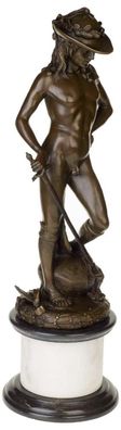 Bronzeskulptur David nach Donatello Replika Antik-Stil Bronze Figur Statue 66cm
