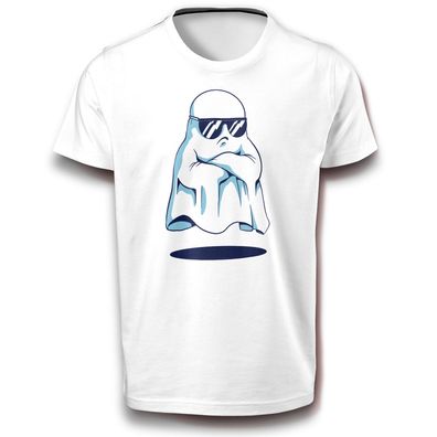 Geist wütend gruslig Halloween Event T-Shirt weiß 152 - 3XL Baumwolle Fun Cool Spaß