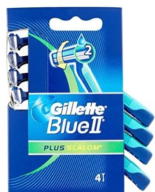 Gillette Blue II Rasierer, 4 Stk. - Präzise & Komfortable Rasur