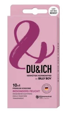 Du&Ich Rosa Kondome, 11 Stück in attraktiver Verpackung