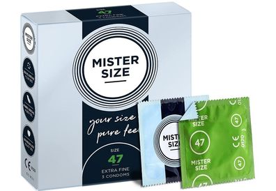 Mister Size Kondome, Extra Fine, 47mm - Zuverlässiger Schutz