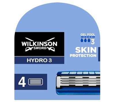 Wilkinson Hydro 3 Skin Protection Ersatzklingen, 4er Pack - Präzises Rasieren