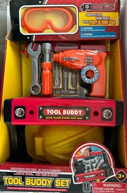Werkbank Tool Buddy für Kinder Werkstatt Spielzeug Werkzeugbank tragbar