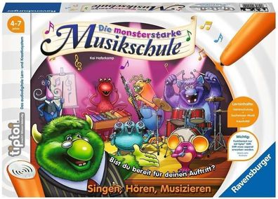 Ravensburger tiptoi Spiel 00555 Monsterstarke Musikschule Lernspiel ohne Stift
