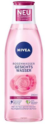 NIVEA Rosenwasser Mizellenwasser 200ml - Hautreinigung und Feuchtigkeitspflege