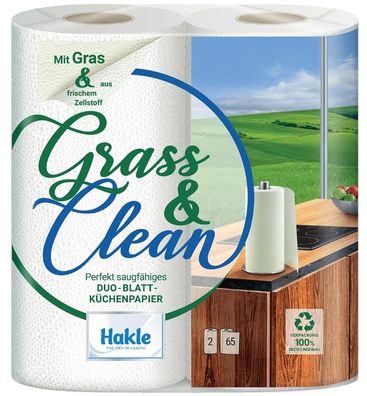 Hakle Grass&Clean Küchentücher, 2-teilig, Premium-Qualität