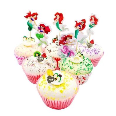 24x Meerjungfrau Ariel Topper Cupcake Kinder Geburtstag Muffin Kuchen Torte Deko