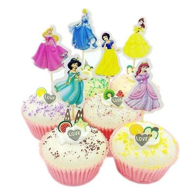 24x Prinzessin Topper Cupcake Stecker Kinder Geburtstag Muffin Kuchen Torte Deko