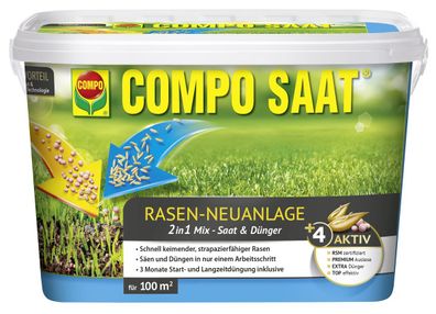 COMPO SAAT® Rasen-Neuanlage-Mix - 2,2 kg für 100 m²