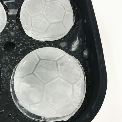 3D Fußball Eiswürfel 4er Form Pralinenform Kuchenform Silikon Partygadget Ball