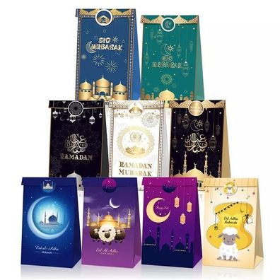 Ramadan-Geschenktüte 12 Stück Papier Tasche Give away Eid Mubarak Gunst