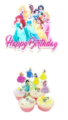 Prinzessin Ariel Cinderella Cake Topper XXL Geburtstag Torten Deko Aufstecker