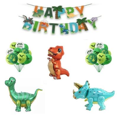 Dinosaurier Ballon Set 3D Dino Geburtstag Kinder Party Dekoration Folienballon