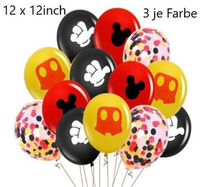 Micky Maus Ballon Set Kinder Geburtstag Latexballons Luftballons Helium geeignet