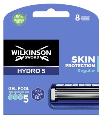 Wilkinson Hydro 5 Klingen Nachfüllpackung, 8 Stk. Schützt vor Hautreizungen