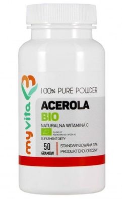 Acerola BIO Pulver - Natürliches Vitamin C, 50g