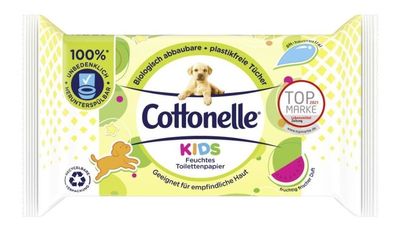 Cottonelle Feuchttücher für Kinder, 42 Stück - Sanfte Reinigung