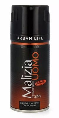 Malizia Uomo Urban Life Deodorant, 150ml - Erfrischender Schutz