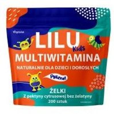 Lilu Kids Multivitamin-Gelee, 200 Stück - Lang haltbar!