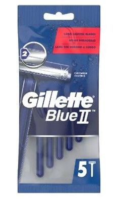 Gillette Blue II Einwegrasierer, 5 Stück - Einfache & effiziente Rasur
