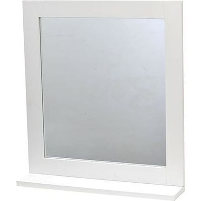 Spiegel mit Regal weiß 53,2x48x10 cm Dekospiegel Badezimmerspiegel Badspiegel Deko
