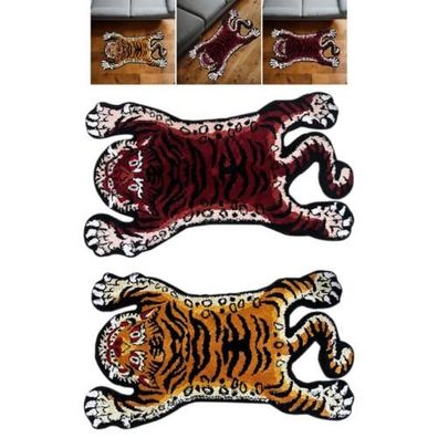 Tiger Teppich kleiner Teppich Cartoon waschbar saugfahig Badematte Tiger