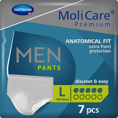 MoliCare Premium Men Pants 5 Tropfen L, 7 Stück | Packung (7 Stück) (Gr. L)
