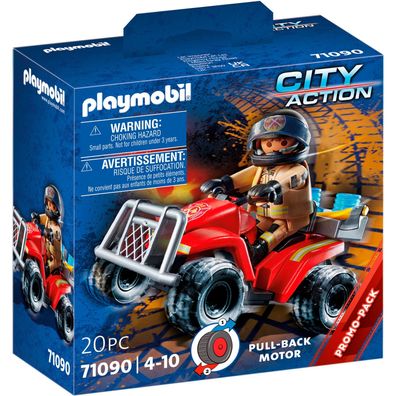 Playm. Feuerwehr-Speed Quad 71090 - Playmobil 71090 - (Spielwaren / Playmobil / ...