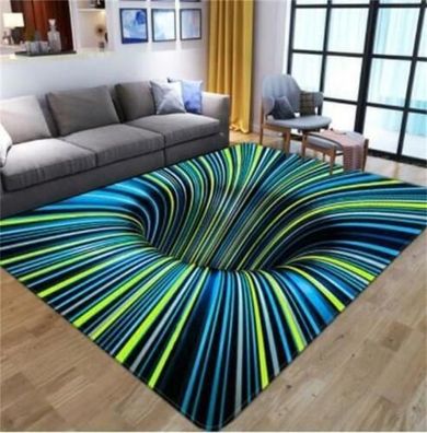 3D Illusion Vortex Teppiche Wohnzimmer Grober Teppich Schlafzimmer Fubmatte DE
