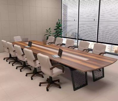 Großer Holz Konferenztisch Büroeinrichtung Besprechungstisch Tische Meeting