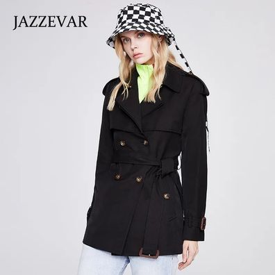 French Windbreaker Jacket Spring Ins Women's Large Double-breasted Short Trench Coat
