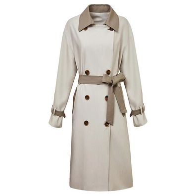 Autumn Mid-Long Trench Coat Women Casual Temperament with Korean Version of Classic
