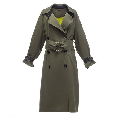Spring Autumn Windbreaker Women's X-long Over-the-knee Ring Trench Coats