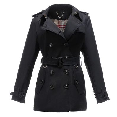 Spring And Autumn Temperament Was Thin Short Double-breasted Trench Coat Women's