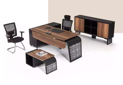 Modernes Büromöbel-Set Arbeitsplatzgestaltung Eckschreibtisch Schrank