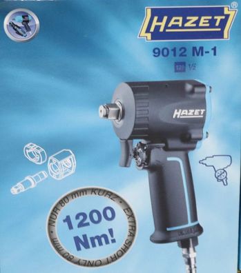 HAZET 9012M-1 Mini Druckluft Schlagschrauber 1/2" Einhand-Umschaltung max. 1200