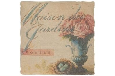 Kissen Maison des Jardins Baumwolle&Polyester Bunt