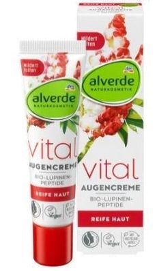 Alverde Premium Anti-Aging Augencreme, 15ml - Bio-Lupinen-Formel