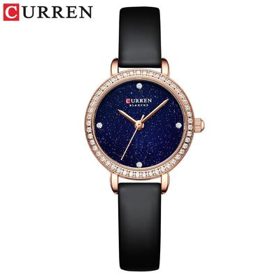 Stars Women with Starry Sky Dial Leather WatchRhinestone Wristwatches